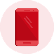 Red Android Phone icon