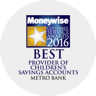 Awards About Us Metro Bank - moneywise customer service awards 2016